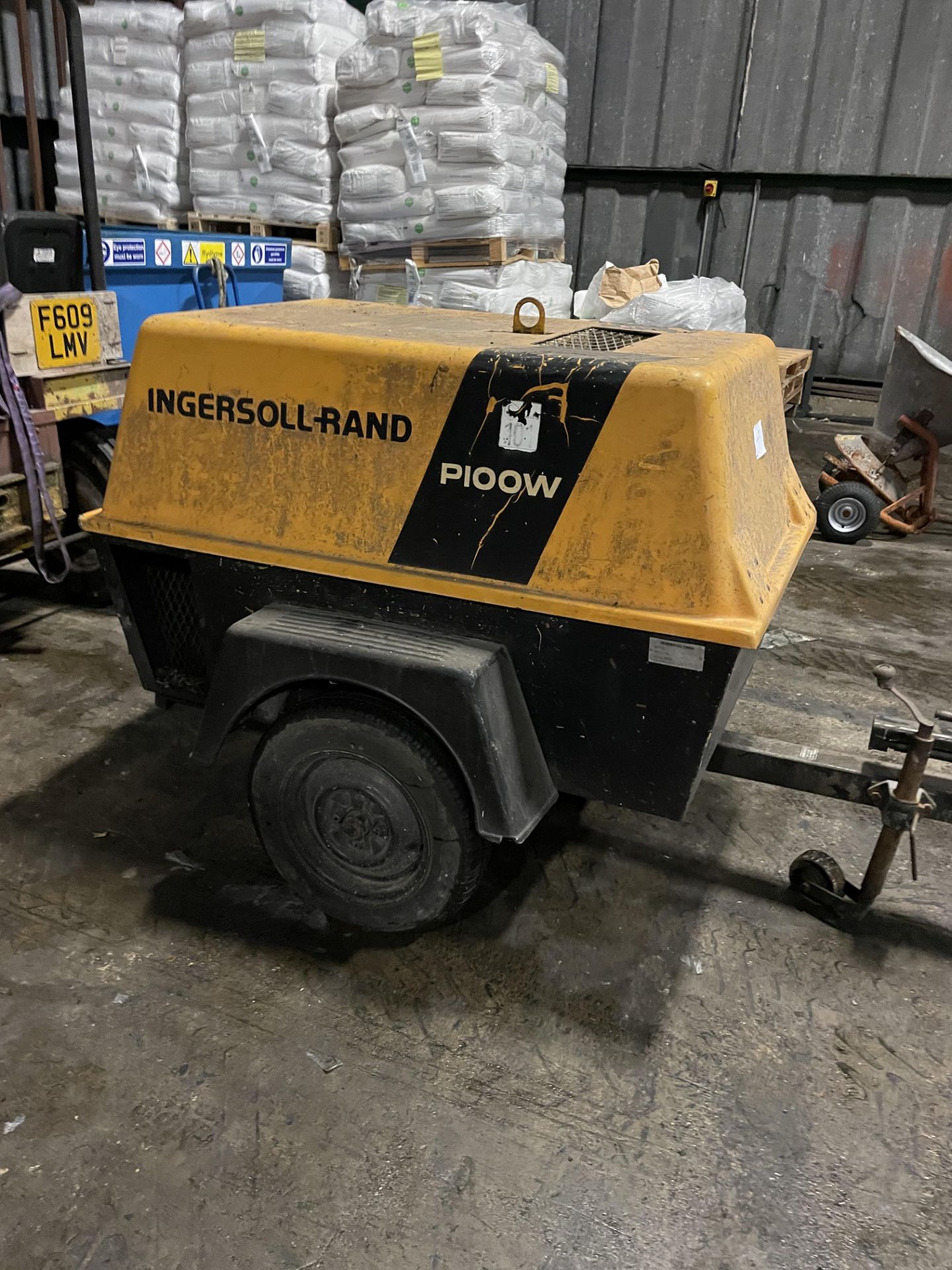 1 Ingersoll-Rand Model P100WD Towable Diesel Air Compressor (2014). Serial No. 910251E89137 with 2 - Image 2 of 5