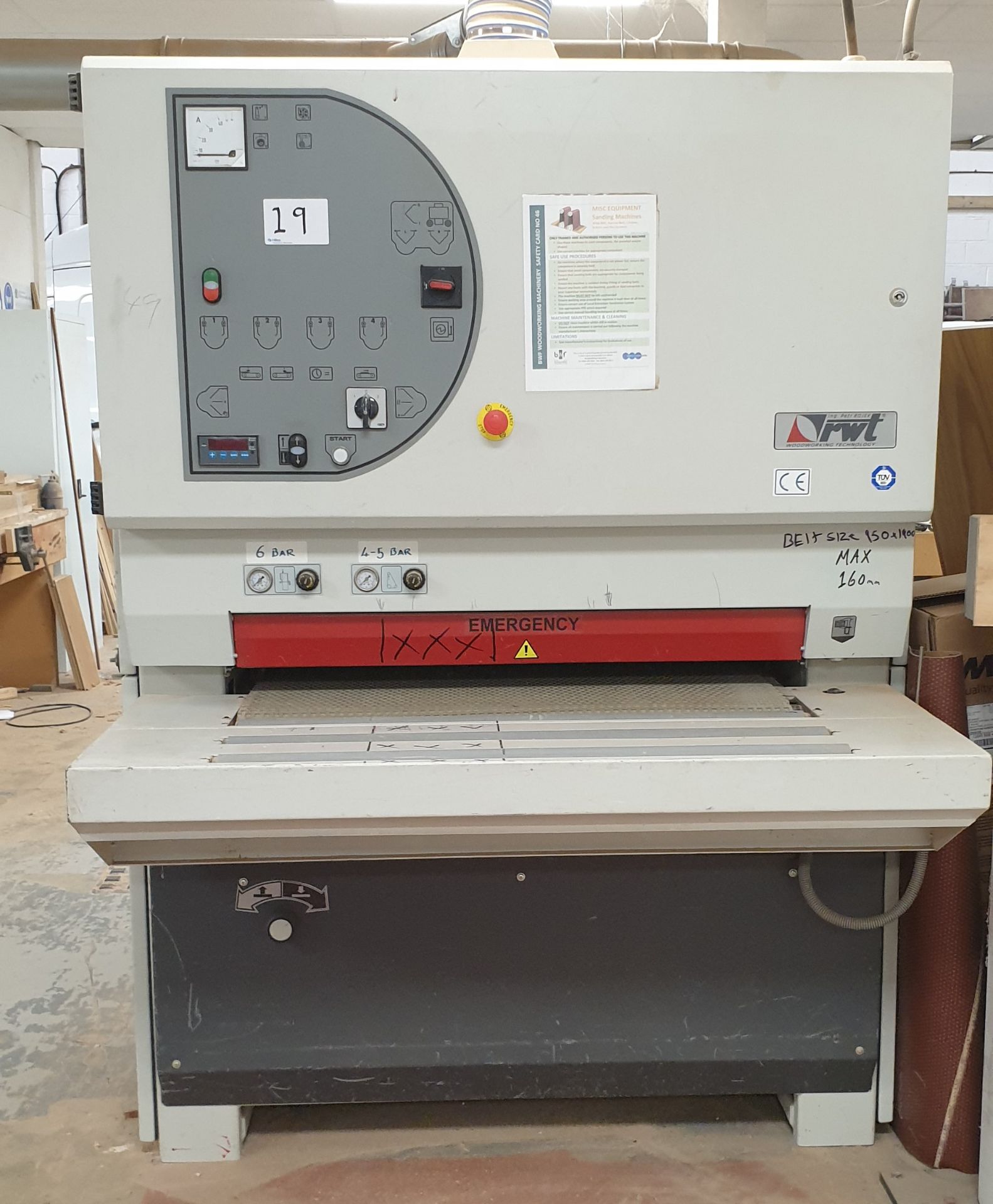 1: RWT BS950P Wide Belt Drum Sander Serial Number: 748 Year of Manufacture: 2015 Please note, extrac - Image 2 of 4