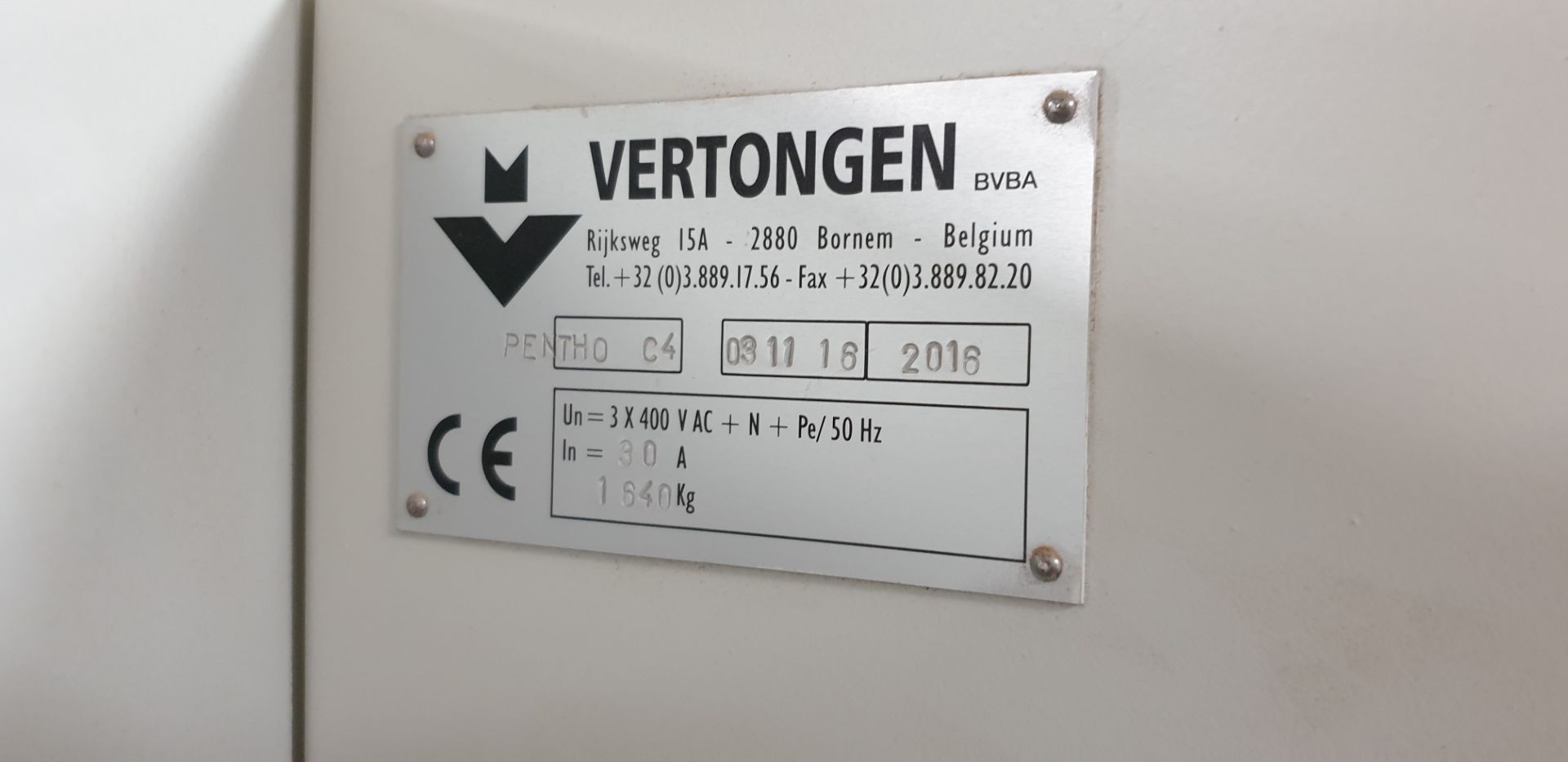 1: Vertongen Pentho C4 High Performance Tenoner complete with touchscreen control panels and tooling - Image 4 of 5