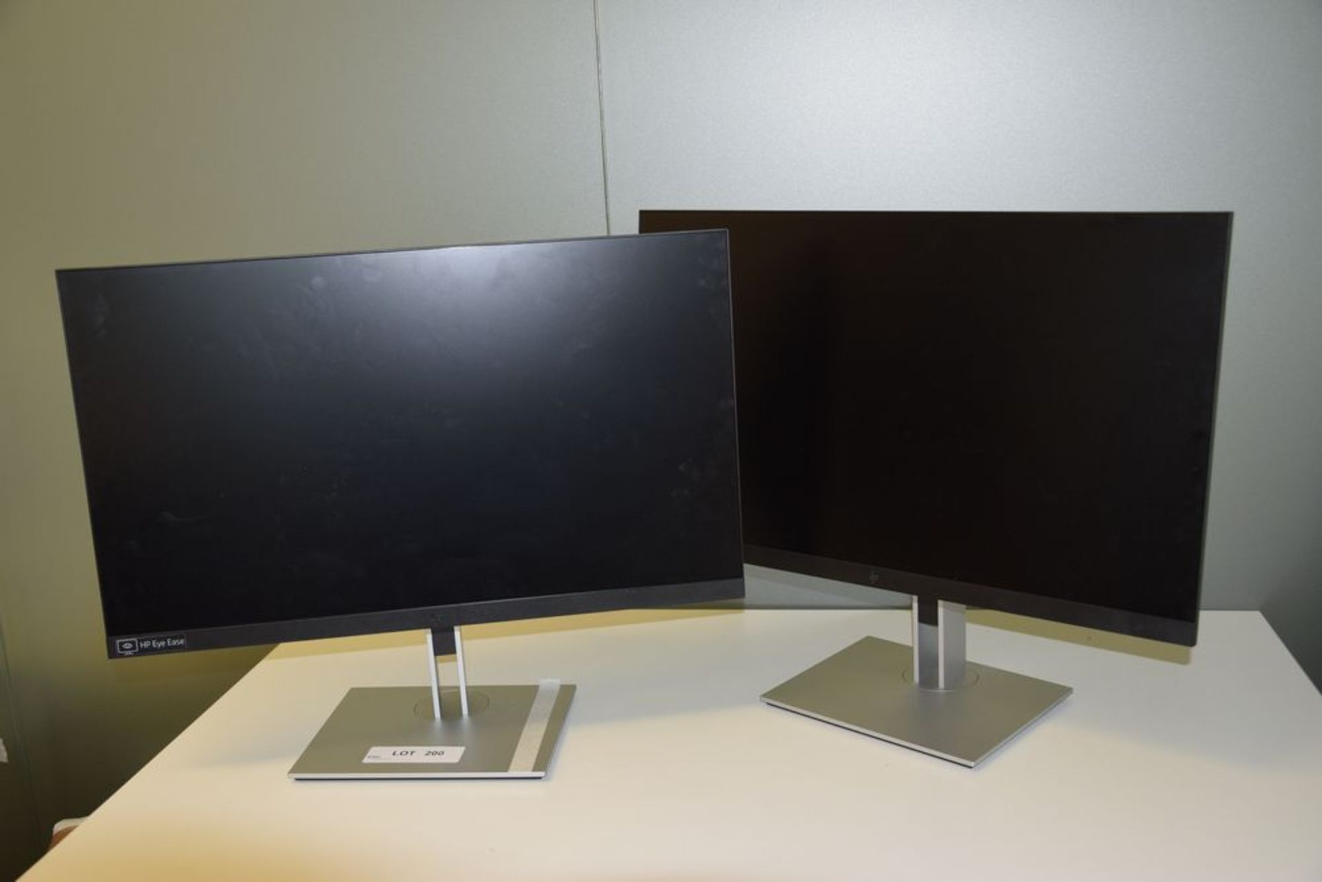 2 HP E27U G4 27 inch Flat Screen Monitors