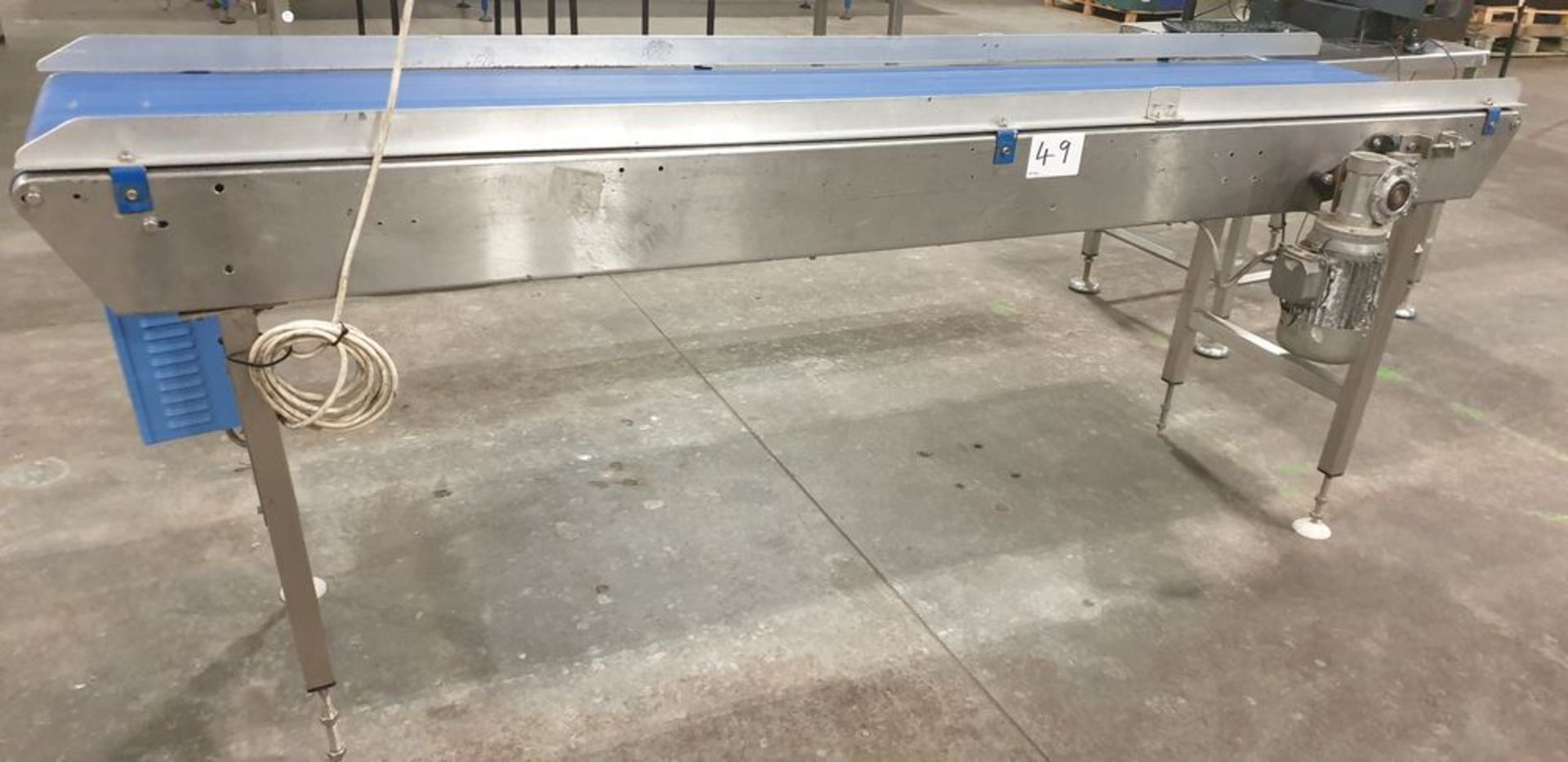 1: Unknown Make Stainless Steel Single Lane Conveyor