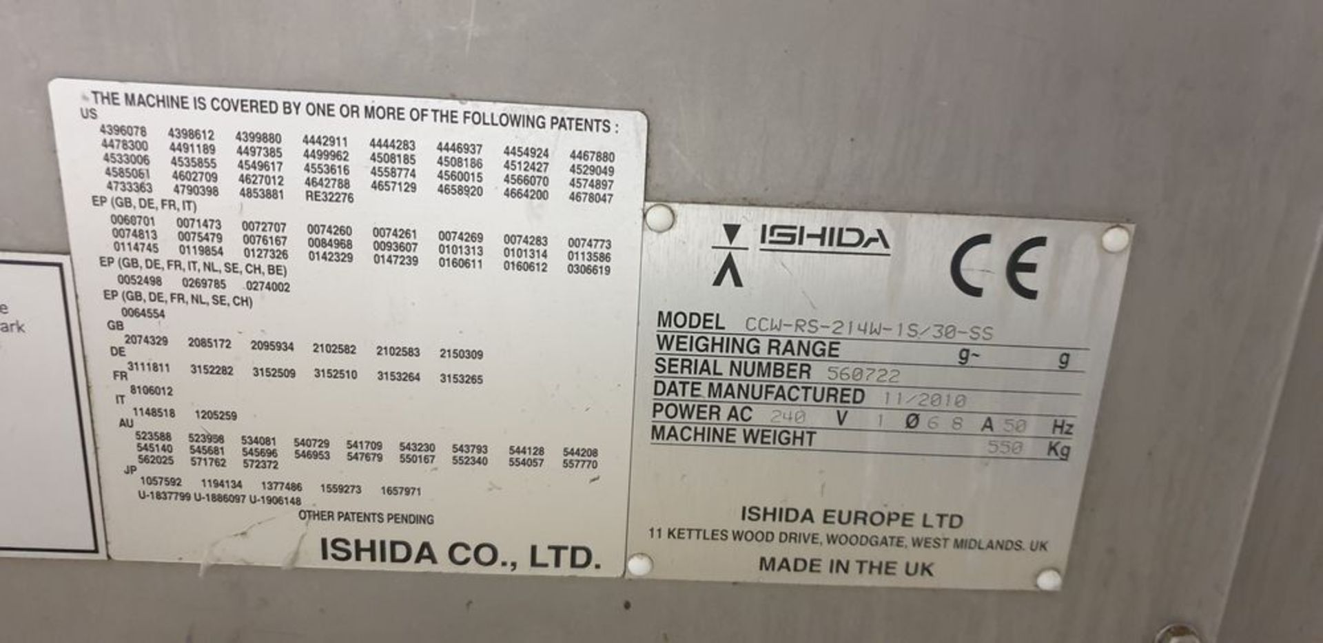 1: Ishida CCW-RS-214W-IS/70 Stainless Steel 16-Head Checkweigher - Image 3 of 6