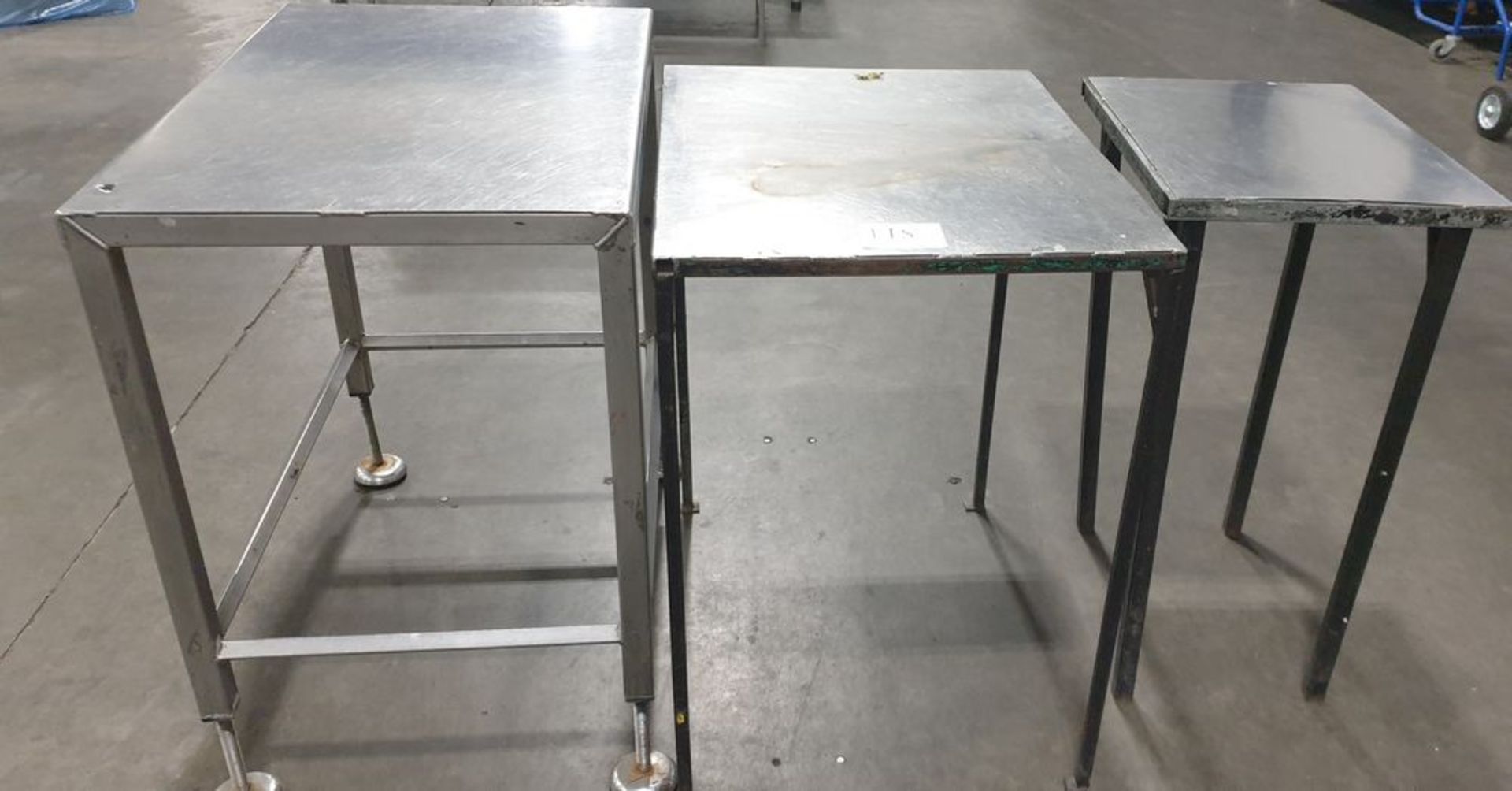 3 : Stainless Steel Prep Tables