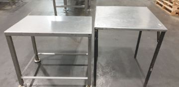 2: Stainless Steel Prep Tables