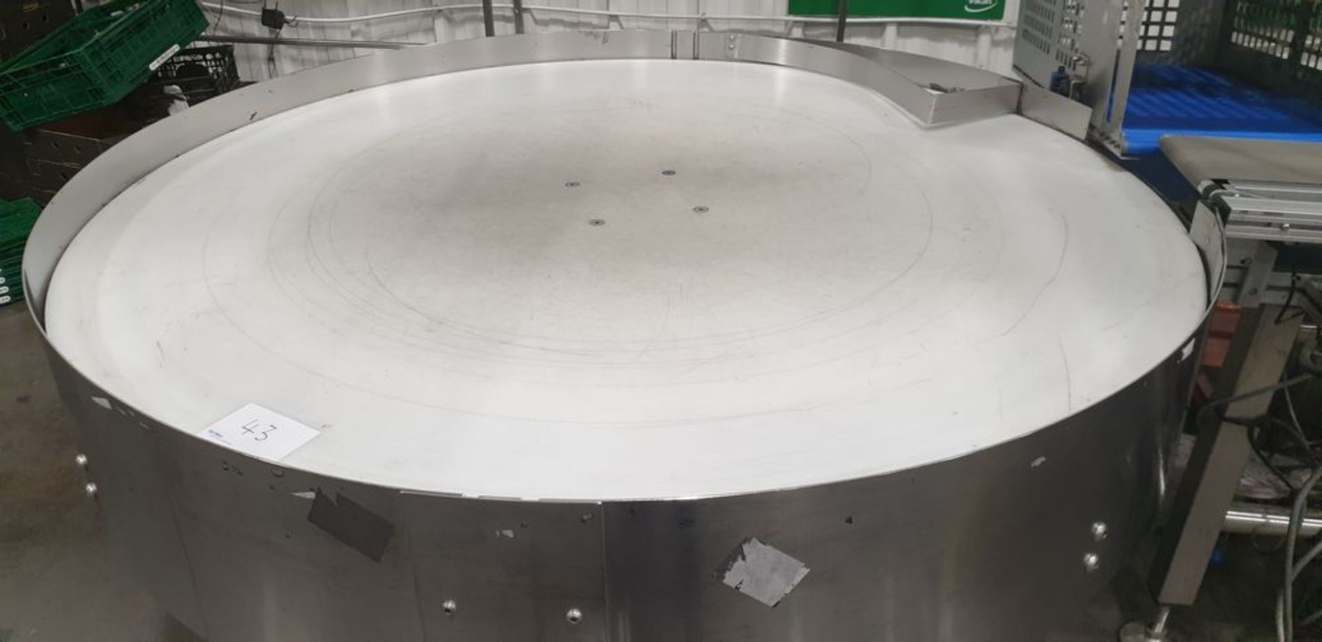 1: Unknown Make Stainless Steel Rotary Accumulation Table Conveyor