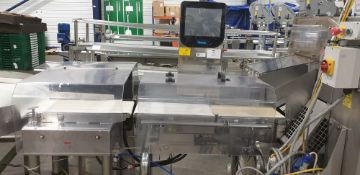 1: Yamato CS122LW-00 Checkweigher complete with Belt conveyor and air reject system