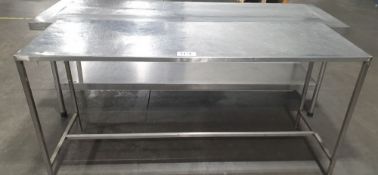 2: Stainless Steel Prep Tables