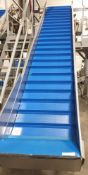 Complete lot, comprising of; 2 x Newtec Stainless Steel Large Uplift Conveyor 2 x Newtec 2000VB4OCC