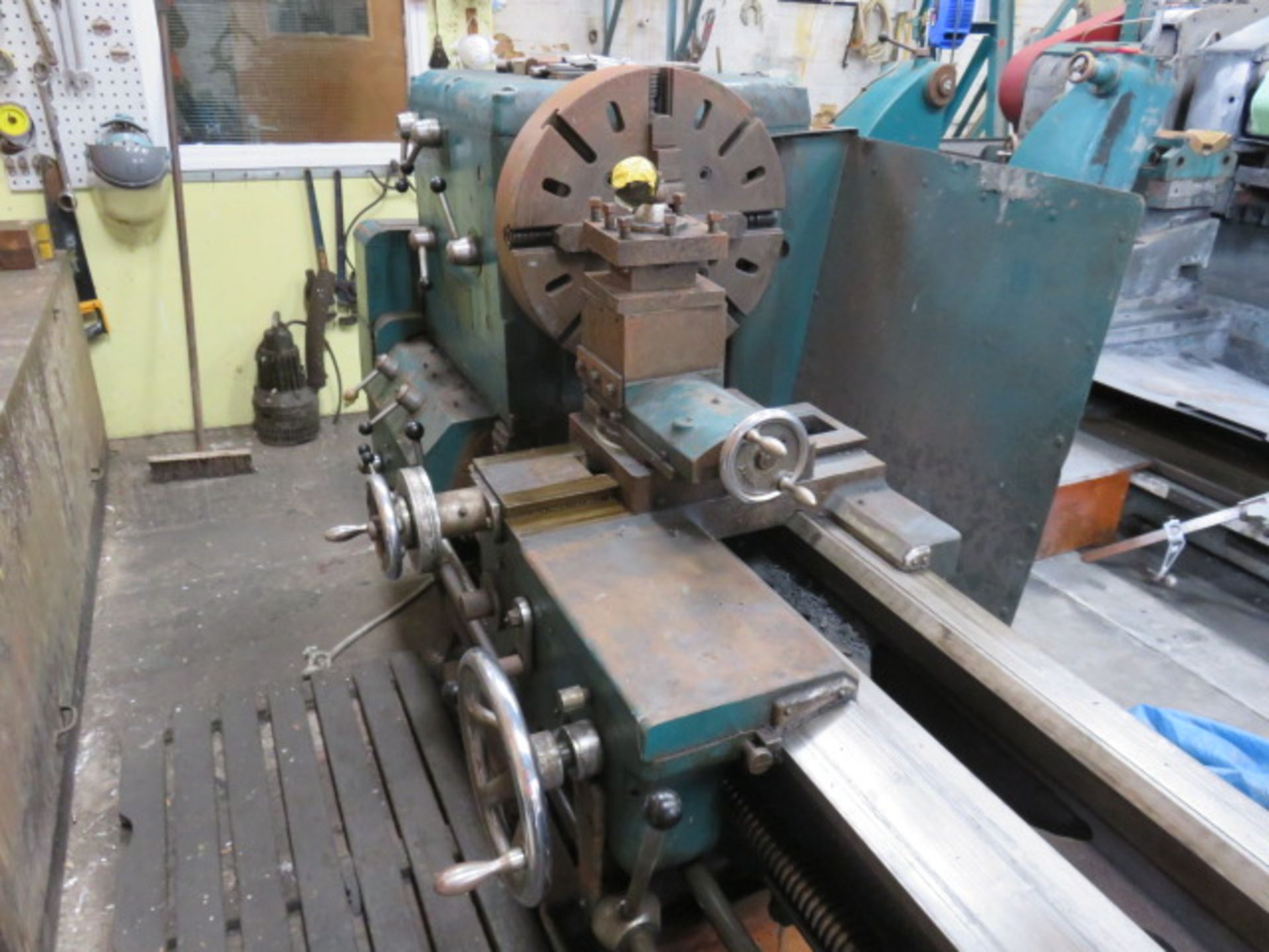1 Mitchell of Keighley Centre Lathe with Approx 4m Bed, Fixed Steady and Chuck As Lotted - Image 3 of 4
