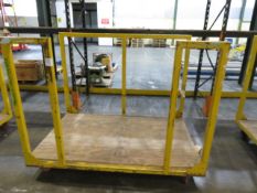 1 2m x 1.35m Flat Bed Trolley with 1.4m Uprights