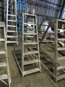 1 Aluminium Seven Tread Access Platform Steps