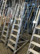 1 Ramsey Ladders Aluminium Six Tread Mobile Access Platform Steps