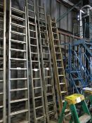 2 Aluminium Fifteen Tread Step Ladders As Lotted