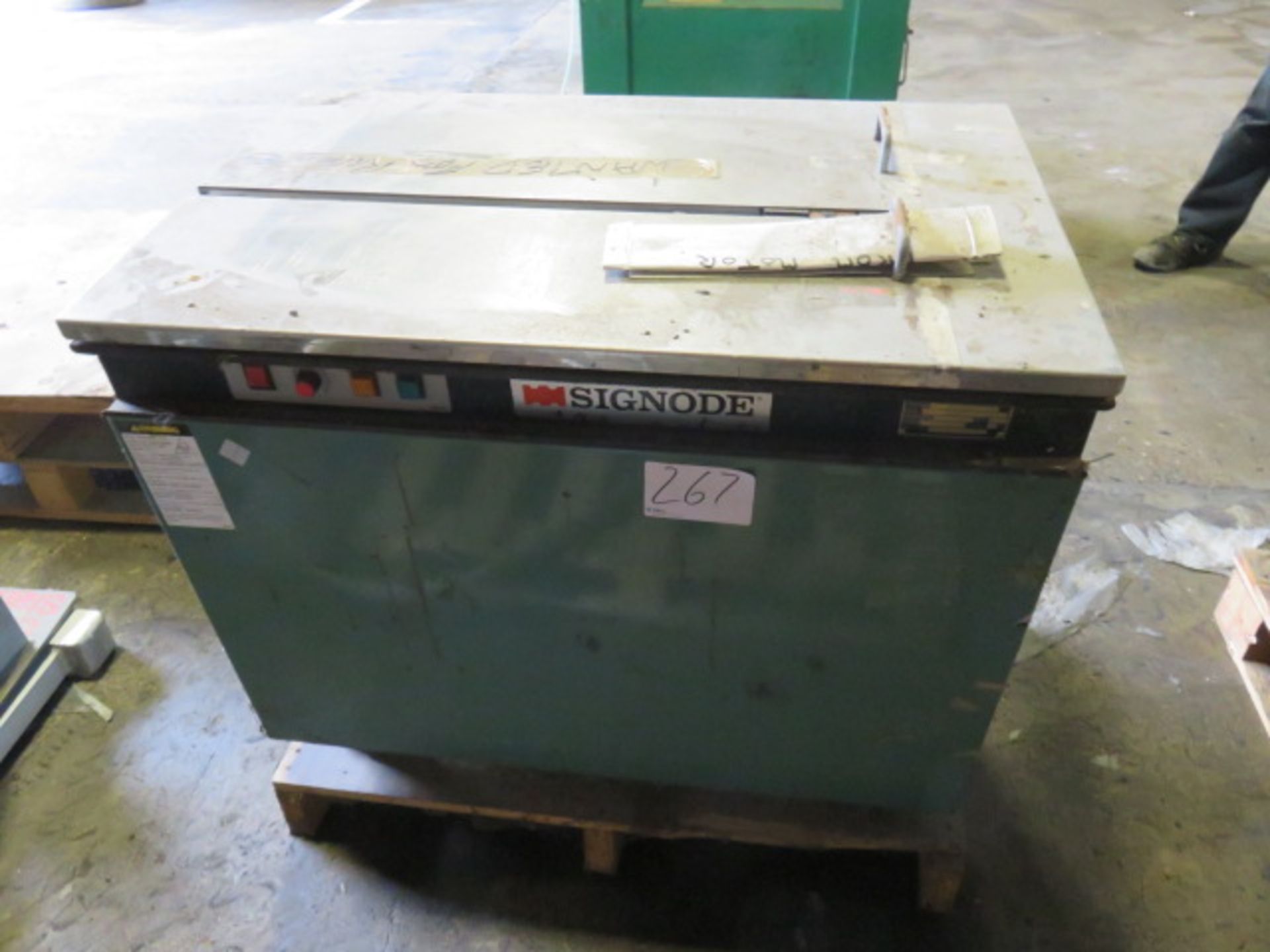 1 Signode MSJ Semi Automatic Strapping Machine. Serial No. 056465 (Suitable for Parts)