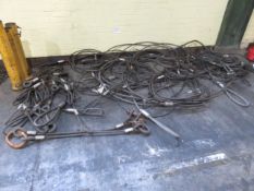Large Qty of Steel Wire Rope Lifting Slings As Lotted