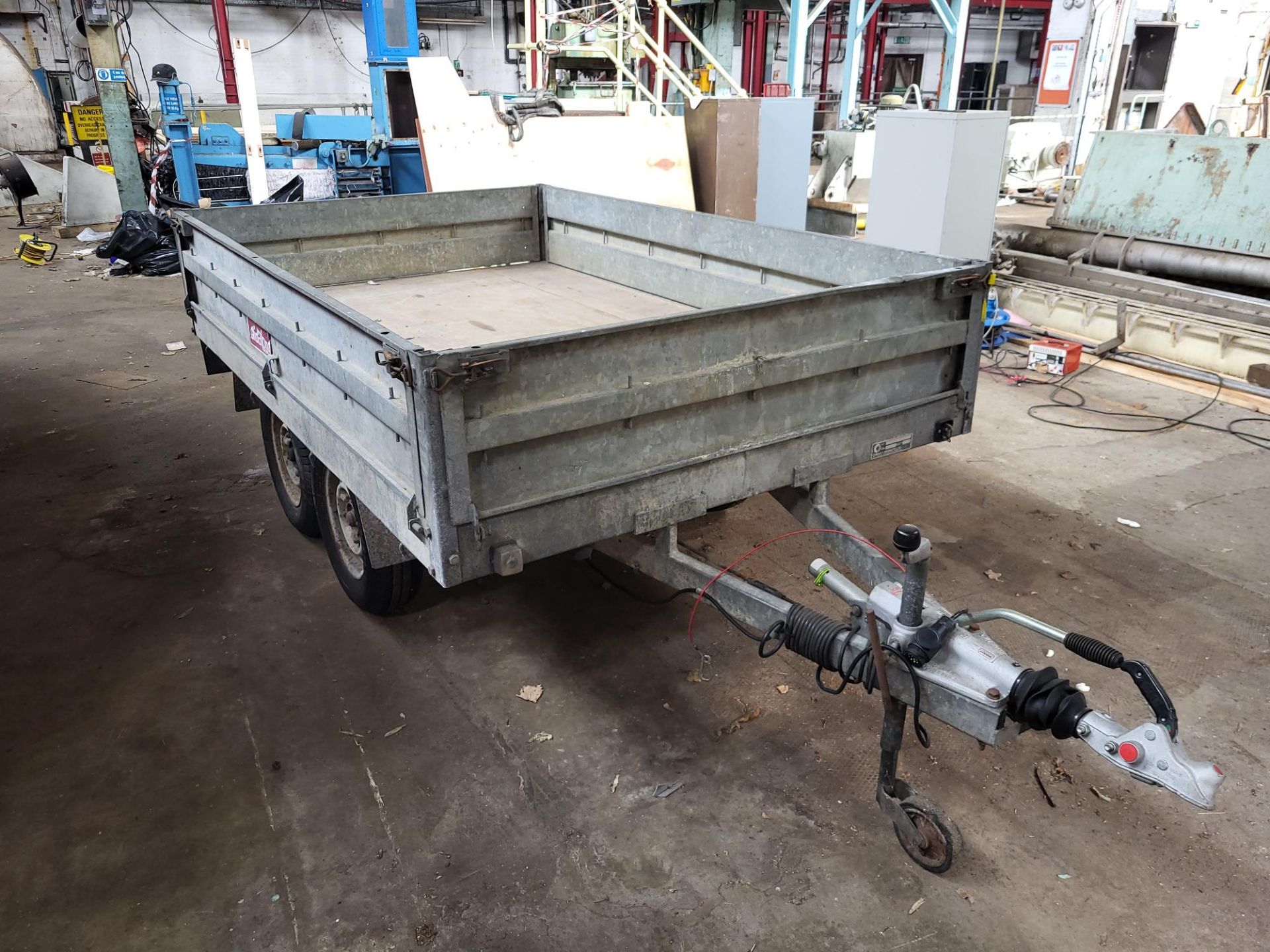 Conway Products Limited / Glidalong WM2000 1.6m x 2.5m Galvanised Steel Twin Axle Dropside Trailer