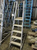 1 Ramsey Ladders Aluminium Five Tread Mobile Access Platform Steps