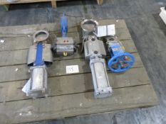 3 Various Knife Gate Valves As Lotted