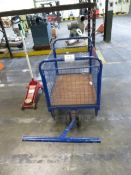 1 Tubular Steel Wire Mesh Mobile Two Wheeled Trolley