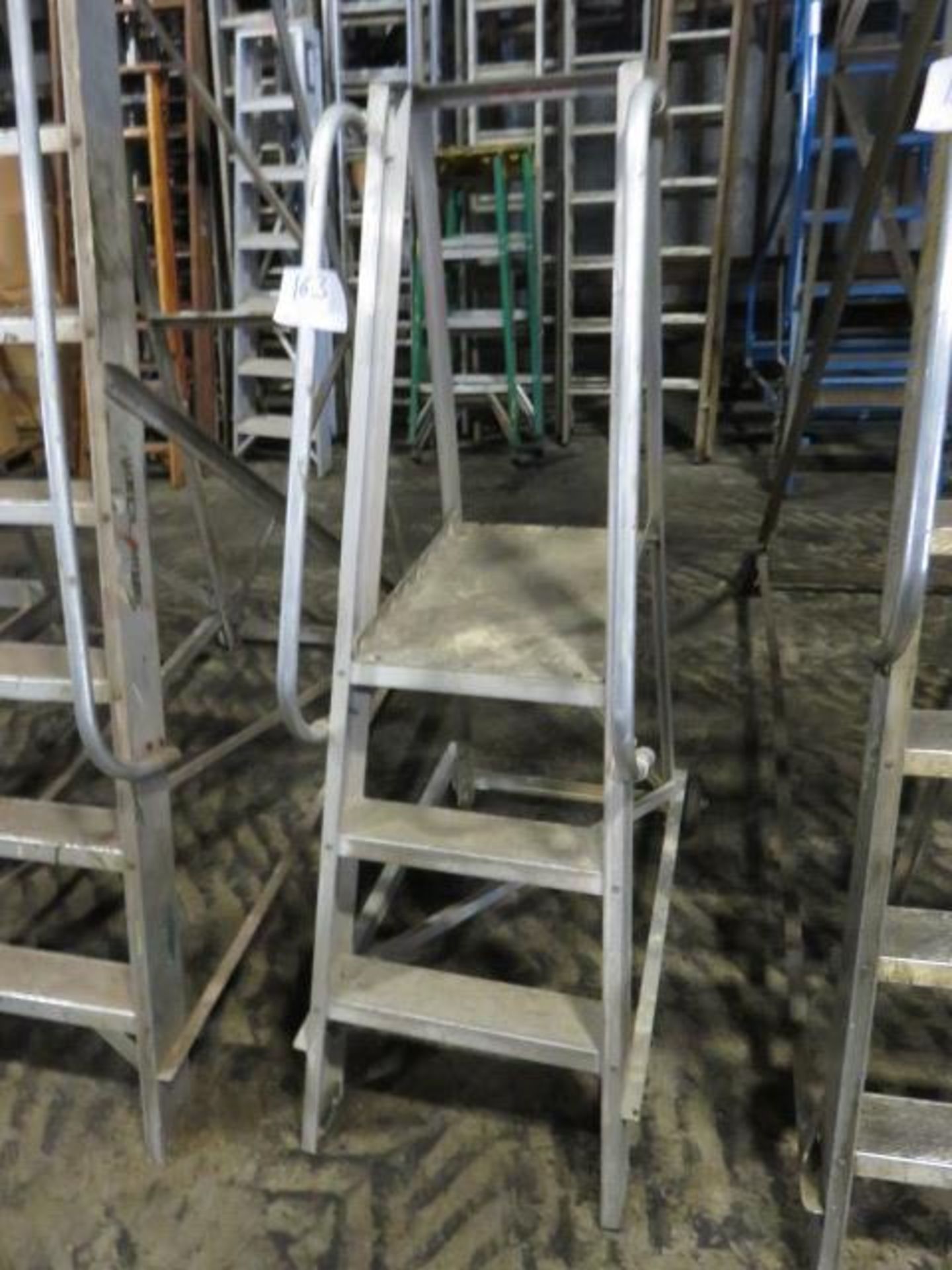 1 Ramsey Ladders Aluminium Three Tread Mobile Access Platform Steps