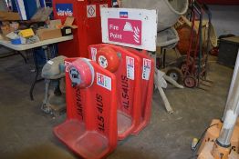 3, Two Position Fire Extinguisher Stations with Rotary Bell Alarm As Lotted