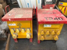 2, various 110V Heavy Duty Hard Wired Site Transformers As Lotted