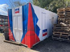1, Approx 20ft x 8ft x 8ft Containerised Jack Legged Site Canteen with