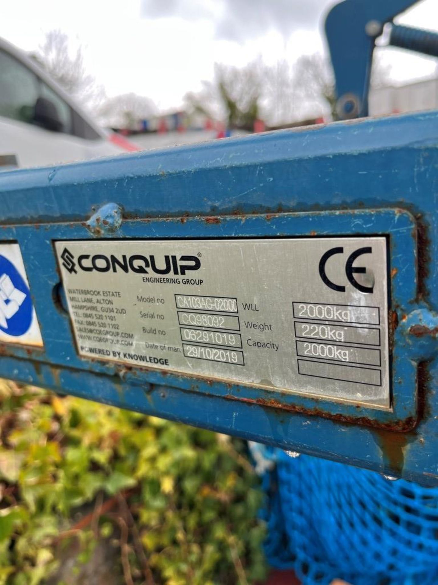 Conquip Model CA103AG-02000 Crane Pallet Lifting Forks - Image 2 of 2