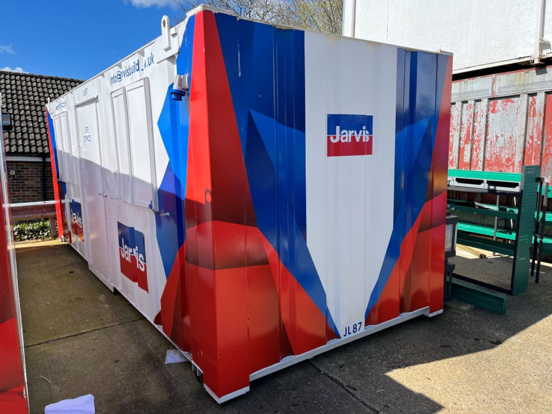 1, Approx 20ft x 8ft x 8ft Containerised Jack Legged Site Office with