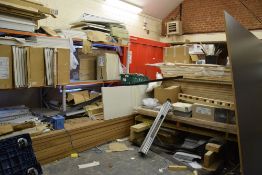 Contents of Stockroom To Include: Plasterboard, Sp