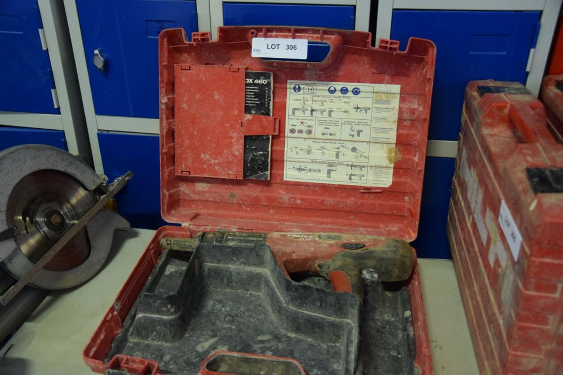 1, Hilti Model DX460 Powder Actuated Nail Gun In Case. Serial No. HG13