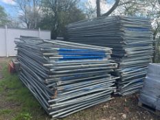 Qty, Herras Style Galvanised Steel Fence Panels with Qty of Feet As Lotted