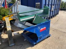 Steel Fork Lift Tipping Skip with Scrap Metal