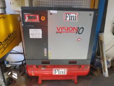 1, Fini Vision Model,1010-270F-ES, Rotary Air Compressor on Horizontal Air Receiver