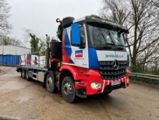 Mercedes Arocs 32T Flat Bed Lorry with Fassi 365 Crane