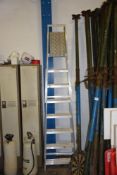1, Eight Tread Aluminium Folding Platform Step Ladder