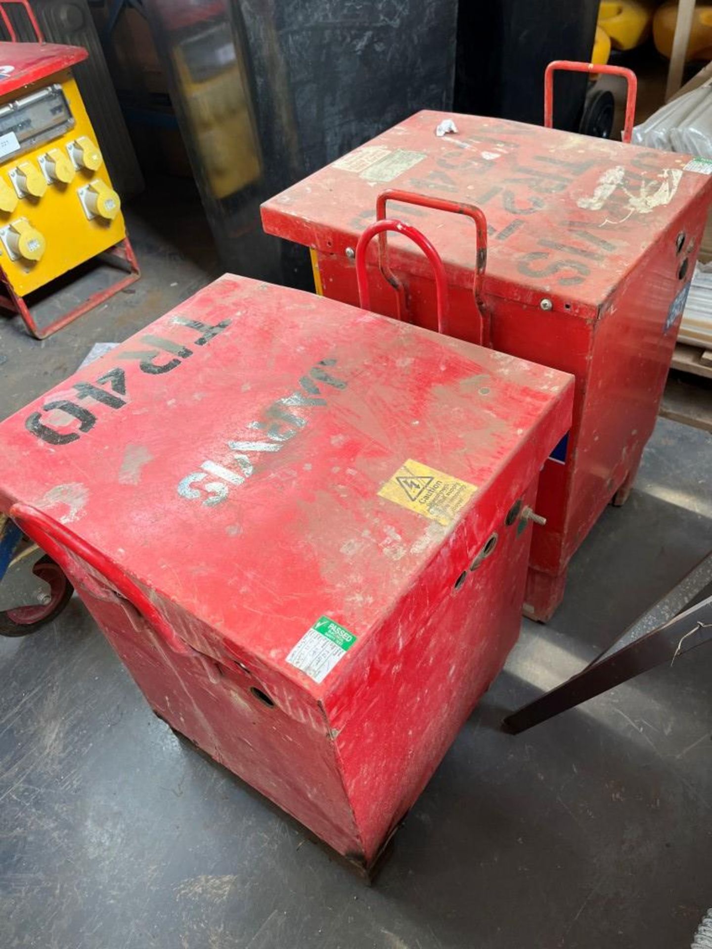 2, various 110V Heavy Duty Hard Wired Site Transformers As Lotted - Image 2 of 2