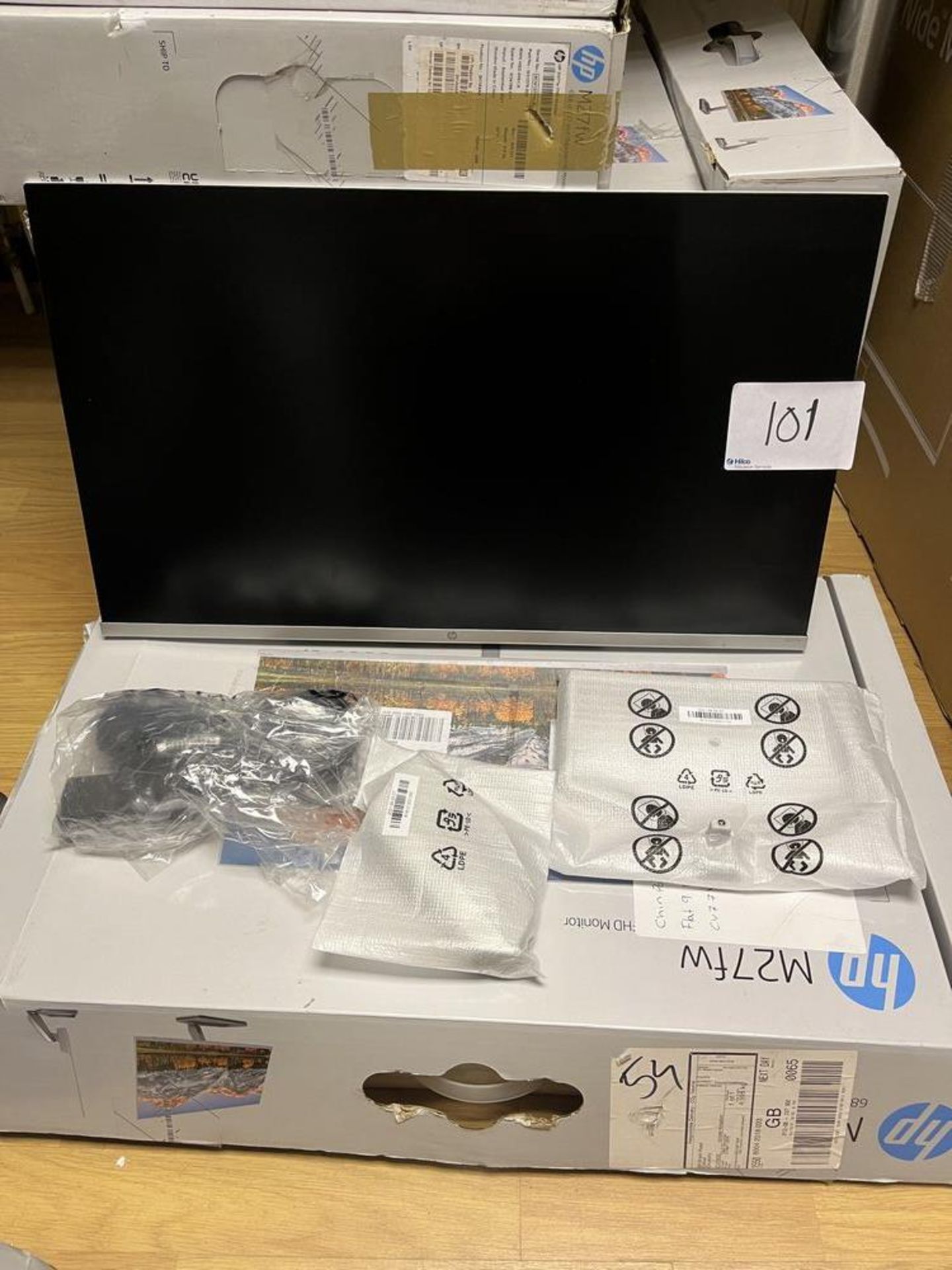HP M27FW FHD Monitor 68.6cm, 27-inch diagonal With stand and cables, comes in box Serial Number 3C