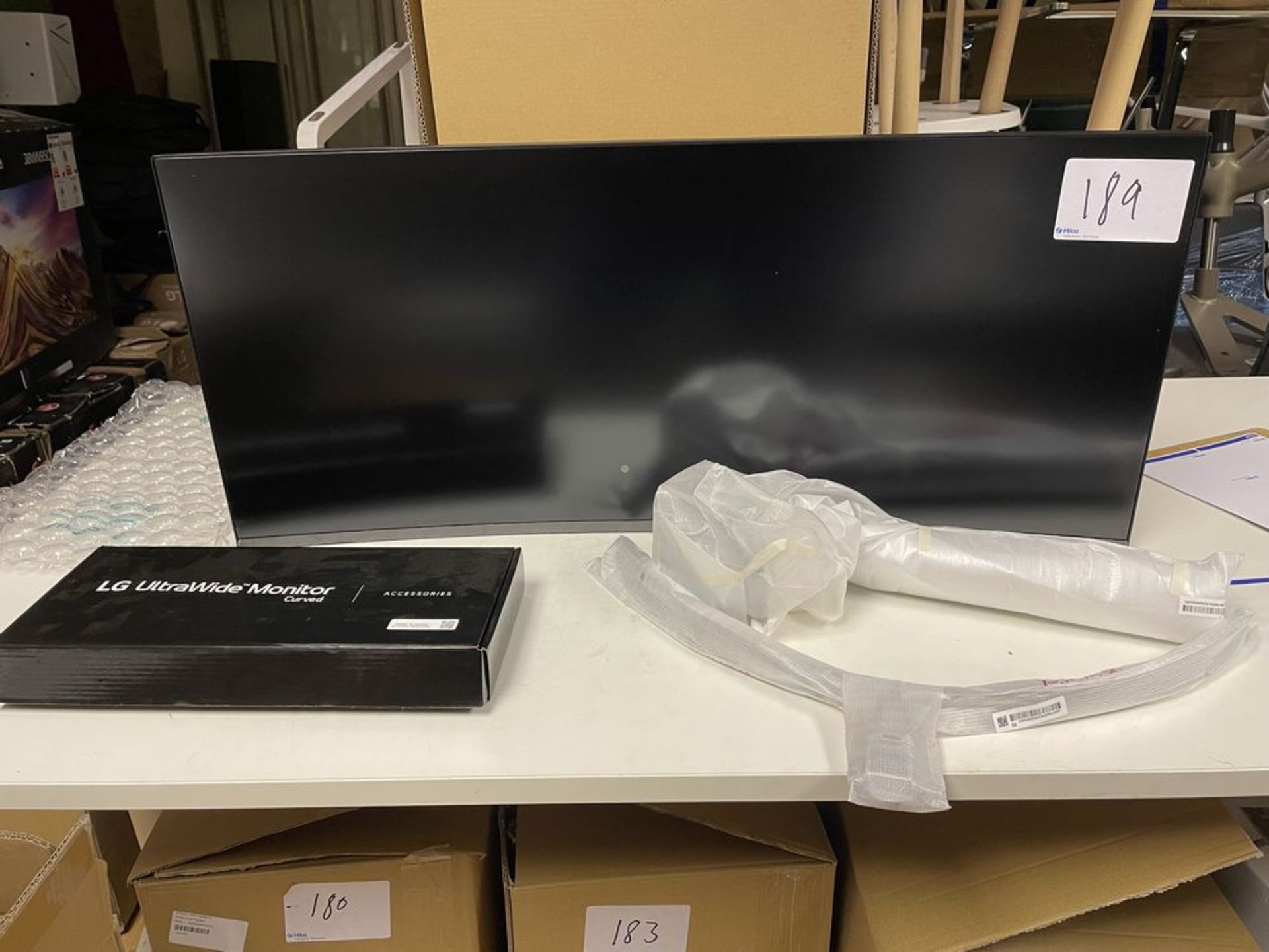 LG 38WN95C-W Curved Monitor With stand and accessories box, comes in box. Serial No. 206NTCZ57995