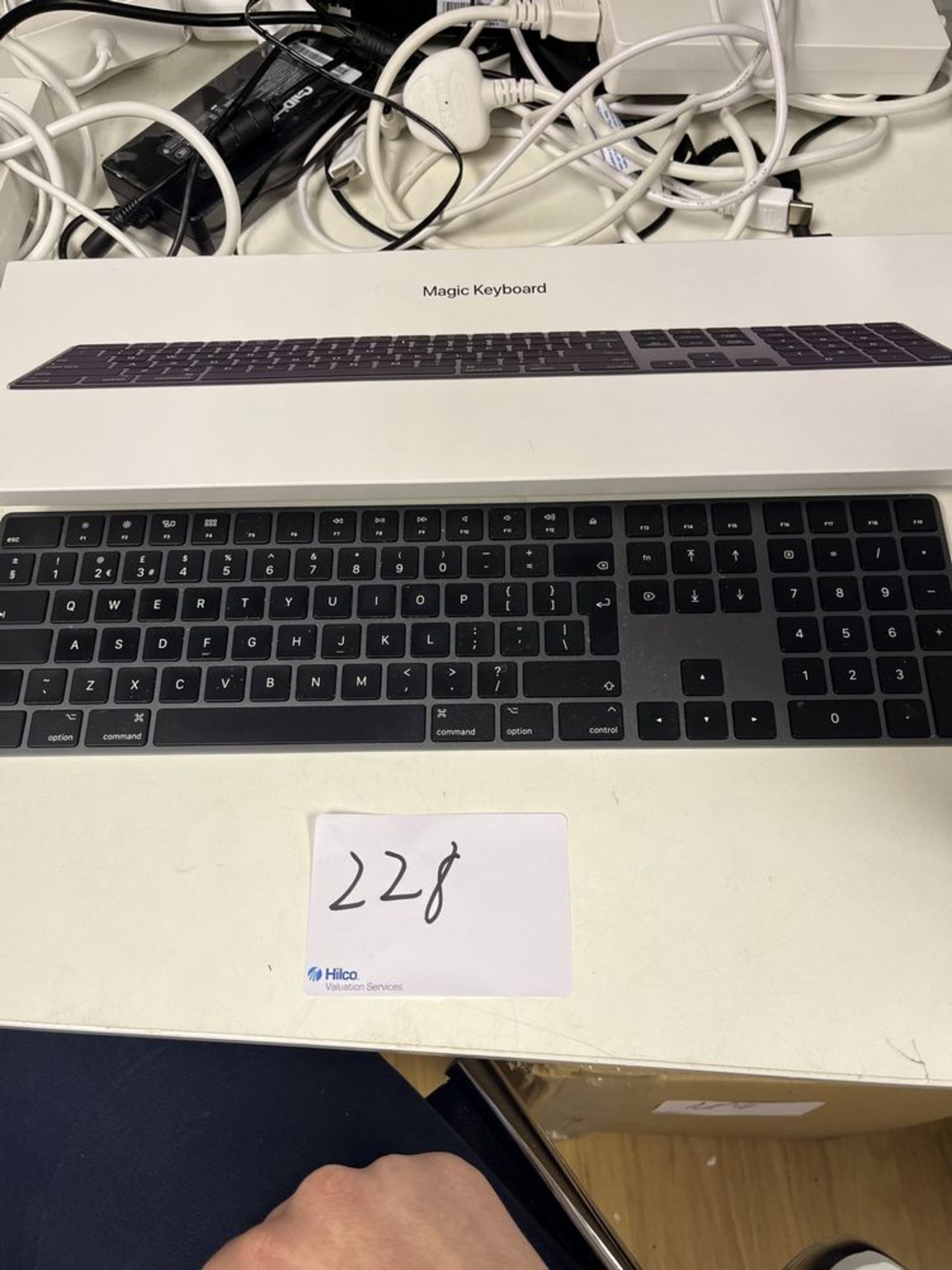 Apple Magic Keyboard with Numeric Keypad - Space Grey With box and cable. Serial No.F0T10950007HTG8A