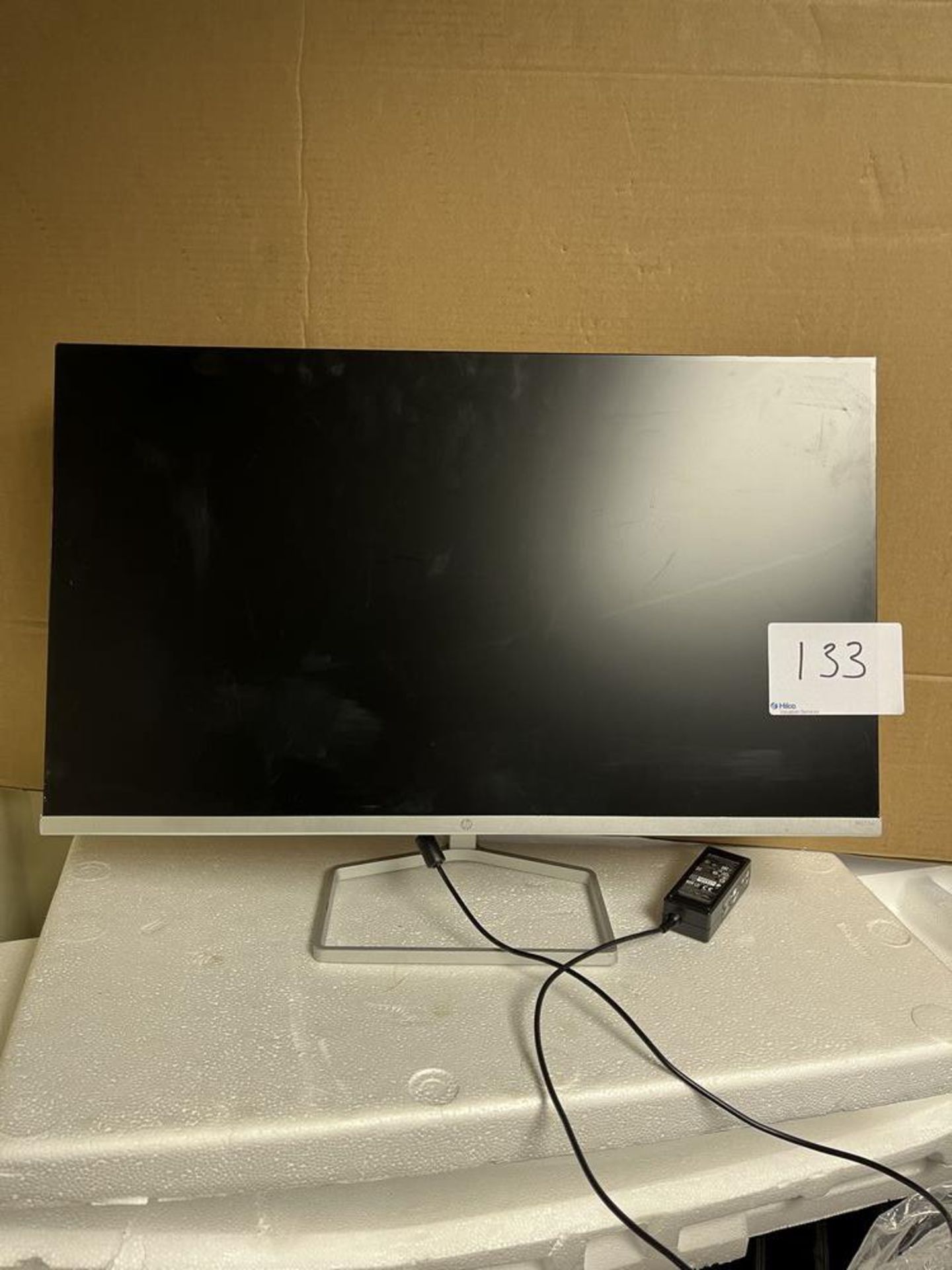 HP M27FW FHD Monitor With stand and plugs Serial Number 3CM1451W1N