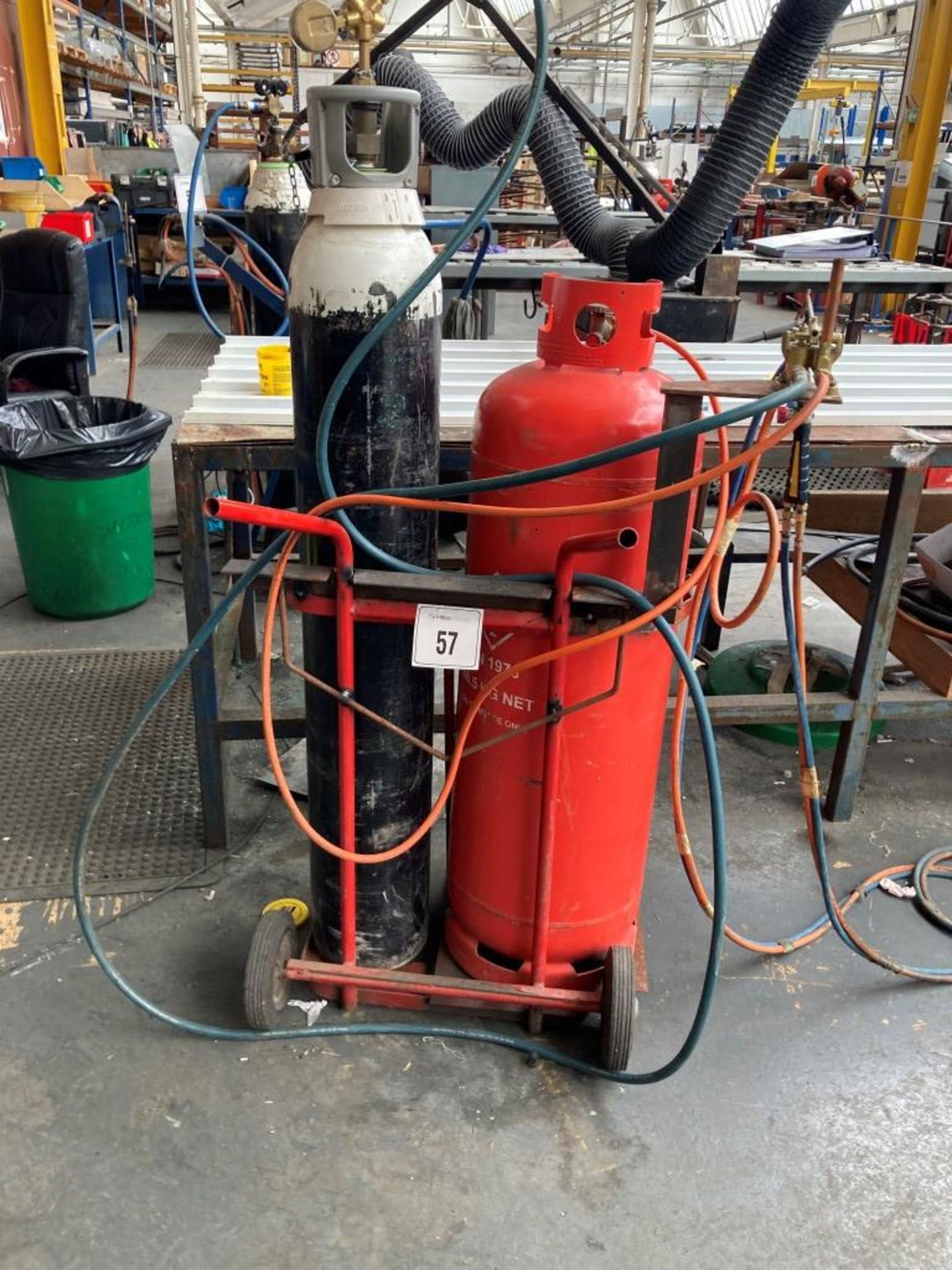 Four Oxyacetaline Steel Welders' Trolleys, Each with Bottle Valves & Welding Wand (Excluding gas bot - Image 3 of 4