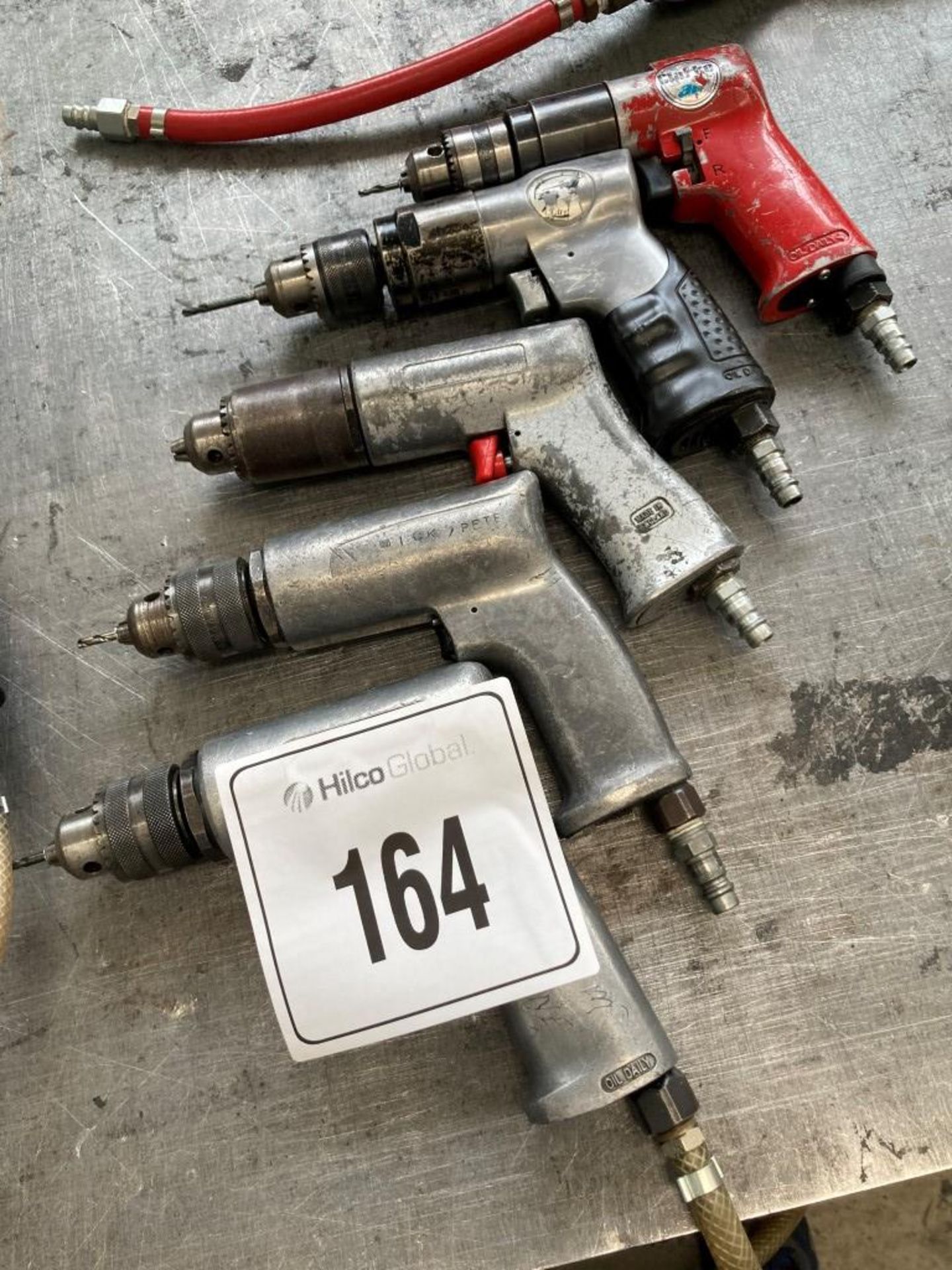 Five Assorted Pneumatic Drills