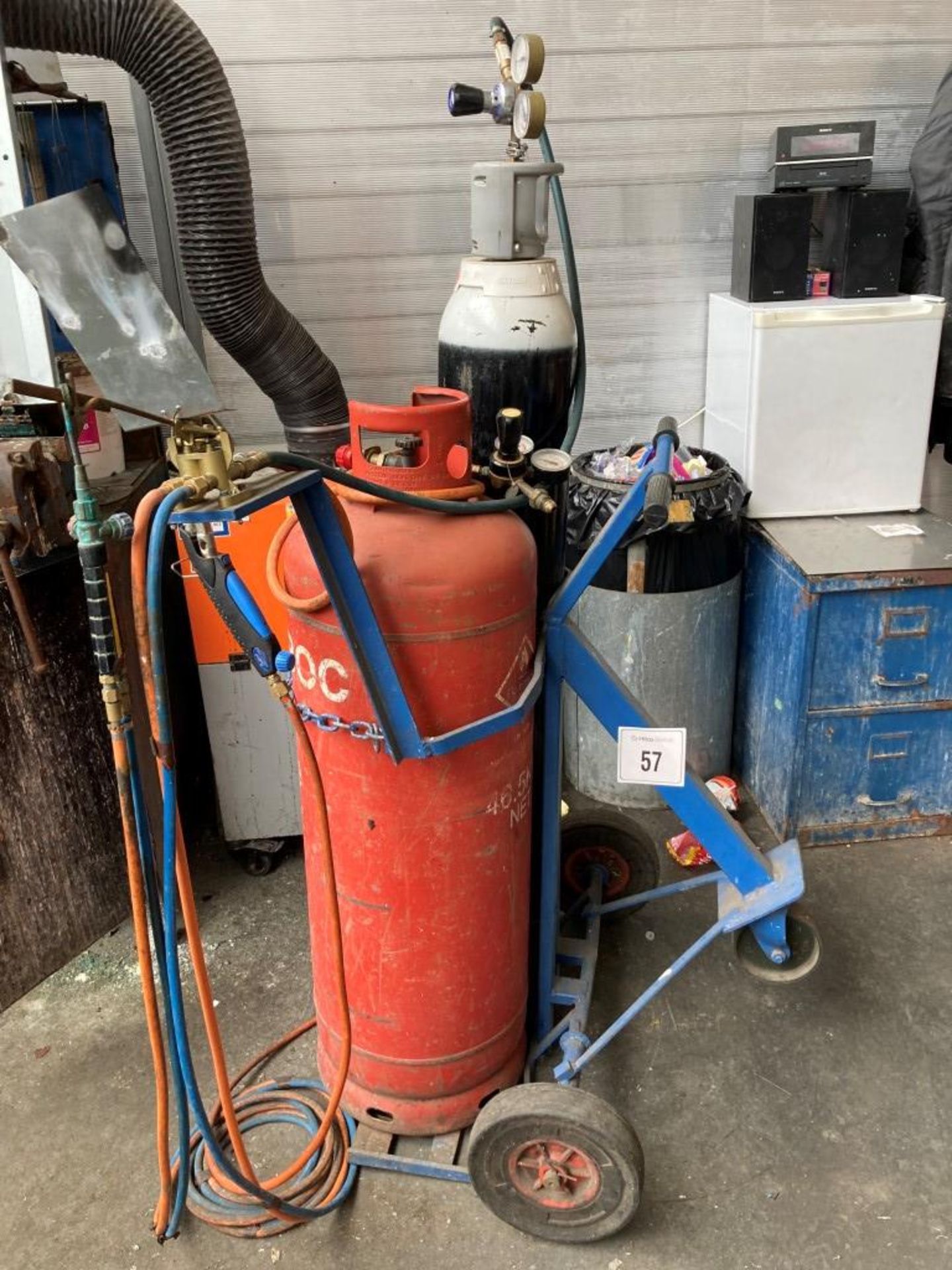 Four Oxyacetaline Steel Welders' Trolleys, Each with Bottle Valves & Welding Wand (Excluding gas bot - Image 4 of 4