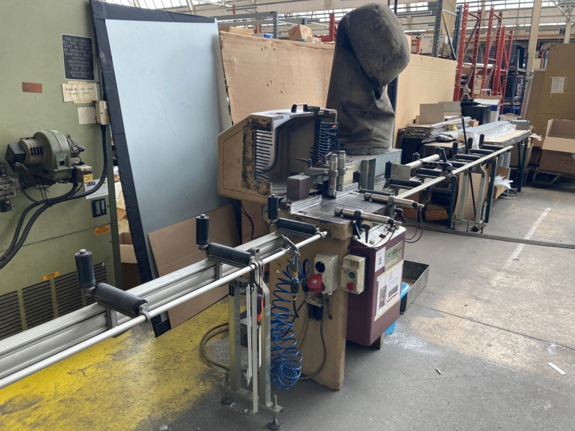Fom Panda Aluminium Saw with In/Out Feed Table & Extraction