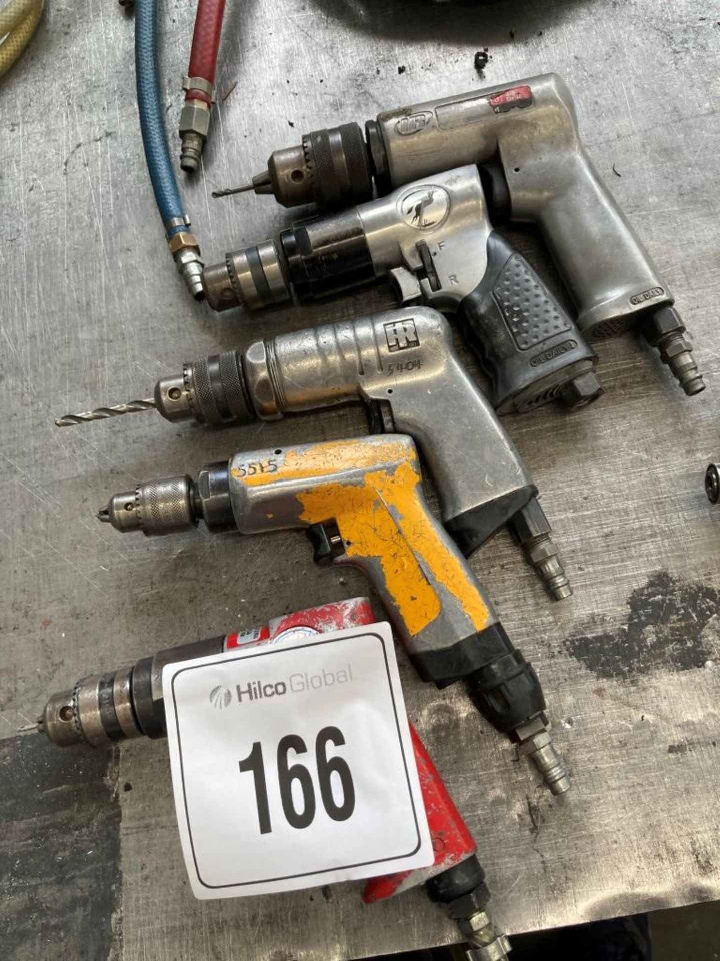 Five Assorted Pneumatic Drills