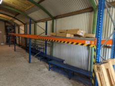 11.1m Run of Pallet Racking Comprising 3 Pairs of 3.7m Cross Beams and 4 2.5m Masts