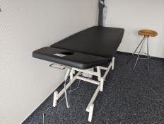 HK Medizintechnik X60221290 Physio Bed with Powered Back Lift, Serial No. 08004973