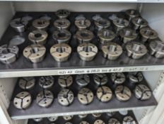 Quantity of 22 Hainbuch BZI 42 Smooth Clamping Heads Ranging in Diameter 28mm to 42mm