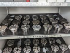 Quantity of 19 Hainbuch BZI 52 Smooth Clamping Heads Ranging in Diameter 3mm to 18.5mm